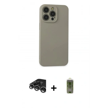 MARSİLYAN™- iPhone 15 Pro Max Kılıf Ahenk Serisi - Siyah Joko Magic 5D Hayalet Cam + Raze Metal Kamera Lens - GS