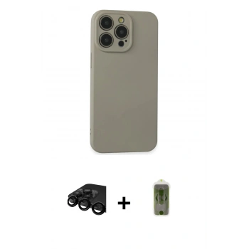 MARSİLYAN™- iPhone 15 Pro Max Kılıf Ahenk Serisi - Siyah Joko Magic 5D Hayalet Cam + Raze Metal Kamera Lens - SH