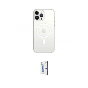 MARSİLYAN™- iPhone 15 Pro Max Kılıf Ahenk Yansıma Prime - Siyah Bilvis 0.18mm Plus Cam Ekran Koruyucu
