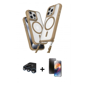 MARSİLYAN™- iPhone 15 Pro Max Kılıf Atlas Doku Koleksiyonu - Siyah 3D Antistatik Mat Seramik Nano Ekran Koruyucu + Raze Metal Kamera Lens - LT