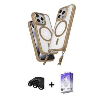 MARSİLYAN™- iPhone 15 Pro Max Kılıf Atlas Doku Koleksiyonu - Siyah Bilvis 5in1 3D Magic Cam Ekran Koruyucu + Raze Metal Kamera Lens - SH