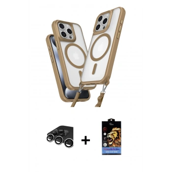 MARSİLYAN™- iPhone 15 Pro Max Kılıf Atlas Doku Koleksiyonu - Siyah Buffer Hayalet Cam Ekran Koruyucu + Raze Metal Kamera Lens - GS