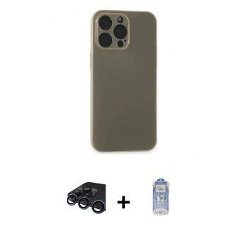 MARSİLYAN™- iPhone 15 Pro Max Kılıf Atlas Minimal Prime - Siyah Joko Magic 5D Cam + Raze Metal Kamera Lens - LT