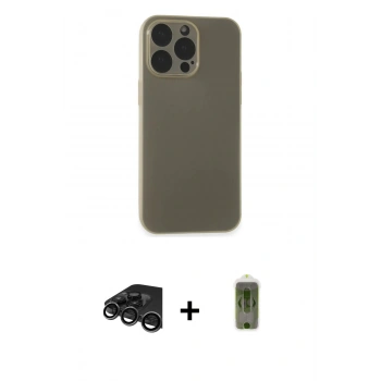 MARSİLYAN™- iPhone 15 Pro Max Kılıf Atlas Minimal Prime - Siyah Joko Magic 5D Hayalet Cam + Raze Metal Kamera Lens - TMGI