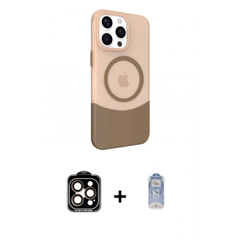 MARSİLYAN™- iPhone 15 Pro Max Kılıf Çekirdek Asil Özel Seri - Siyah Joko Magic 5D Cam + PVD Metal Kamera Lens - TU