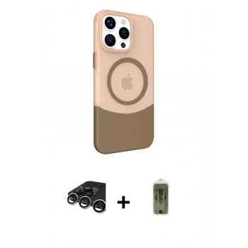 MARSİLYAN™- iPhone 15 Pro Max Kılıf Çekirdek Asil Özel Seri - Siyah Joko Magic 5D Hayalet Cam + Raze Metal Kamera Lens - GS