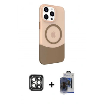 MARSİLYAN™- iPhone 15 Pro Max Kılıf Çekirdek Asil Özel Seri - Siyah Vanessa Magic Cam + PVD Metal Kamera Lens - GI