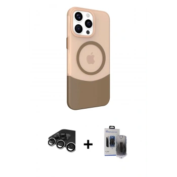 MARSİLYAN™- iPhone 15 Pro Max Kılıf Çekirdek Asil Özel Seri - Siyah Vanessa Magic Hayalet Cam + Raze Metal Kamera Lens - GS