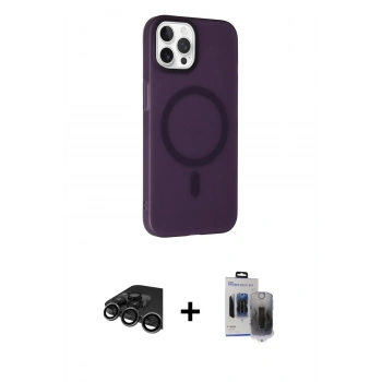 MARSİLYAN™- iPhone 15 Pro Max Kılıf Çekirdek Modern Prime - Siyah Vanessa Magic Hayalet Cam + Raze Metal Kamera Lens - TMGI
