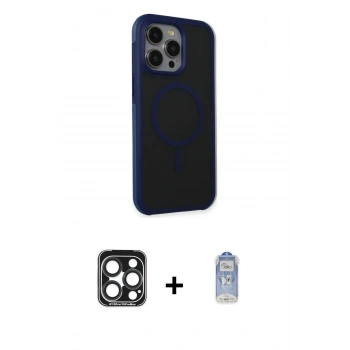 MARSİLYAN™- iPhone 15 Pro Max Kılıf Çekirdek Yansıma Prime - Siyah Joko Magic 5D Cam + PVD Metal Kamera Lens - LT