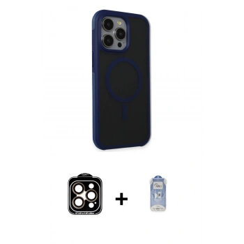 MARSİLYAN™- iPhone 15 Pro Max Kılıf Çekirdek Yansıma Prime - Siyah Joko Magic 5D Cam + PVD Metal Kamera Lens - TU