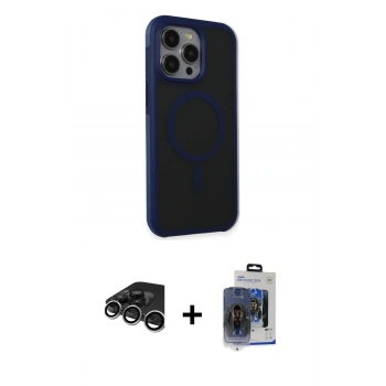 MARSİLYAN™- iPhone 15 Pro Max Kılıf Çekirdek Yansıma Prime - Siyah Vanessa Magic Cam + Raze Metal Kamera Lens - GS