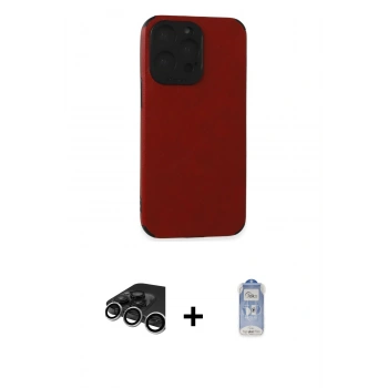 MARSİLYAN™- iPhone 15 Pro Max Kılıf Doruk Asil Koleksiyonu - Siyah Joko Magic 5D Cam + Raze Metal Kamera Lens - GS
