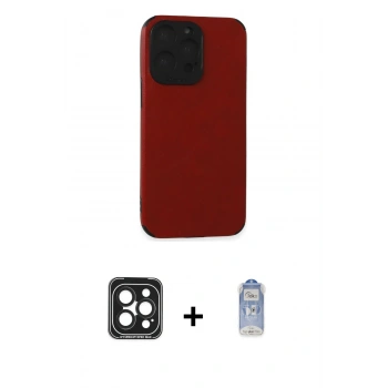 MARSİLYAN™- iPhone 15 Pro Max Kılıf Doruk Asil Koleksiyonu - Siyah Joko Magic 5D Cam + PVD Metal Kamera Lens - SH