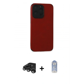 MARSİLYAN™- iPhone 15 Pro Max Kılıf Doruk Asil Koleksiyonu - Siyah Joko Magic 5D Cam + Raze Metal Kamera Lens - TMGI