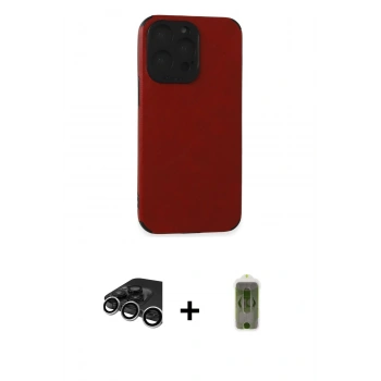 MARSİLYAN™- iPhone 15 Pro Max Kılıf Doruk Asil Koleksiyonu - Siyah Joko Magic 5D Hayalet Cam + Raze Metal Kamera Lens - GS