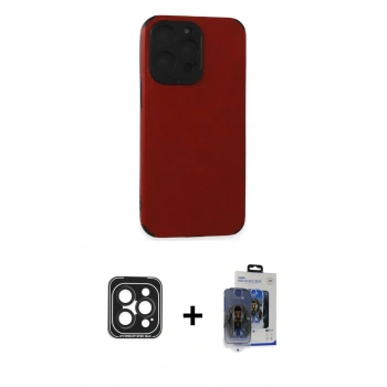 MARSİLYAN™- iPhone 15 Pro Max Kılıf Doruk Asil Koleksiyonu - Siyah Vanessa Magic Cam + PVD Metal Kamera Lens - SH
