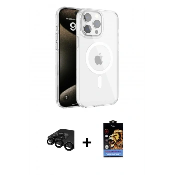 MARSİLYAN™- iPhone 15 Pro Max Kılıf Doruk Doku Özel Seri - Siyah Buffer Hayalet Cam Ekran Koruyucu + Raze Metal Kamera Lens - SH