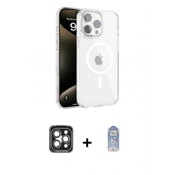 MARSİLYAN™- iPhone 15 Pro Max Kılıf Doruk Doku Özel Seri - Siyah Joko Magic 5D Cam + PVD Metal Kamera Lens - GI