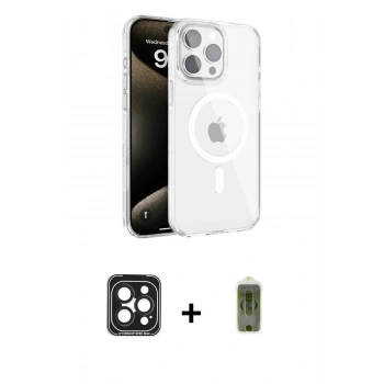 MARSİLYAN™- iPhone 15 Pro Max Kılıf Doruk Doku Özel Seri - Siyah Joko Magic 5D Hayalet Cam + PVD Metal Kamera Lens - SH