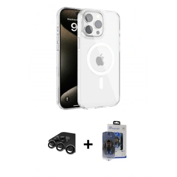 MARSİLYAN™- iPhone 15 Pro Max Kılıf Doruk Doku Özel Seri - Siyah Vanessa Magic Cam + Raze Metal Kamera Lens - TMGI