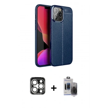 MARSİLYAN™- iPhone 15 Pro Max Kılıf Doruk Klasik Özel Seri - Siyah Vanessa Magic Hayalet Cam + PVD Metal Kamera Lens - GS