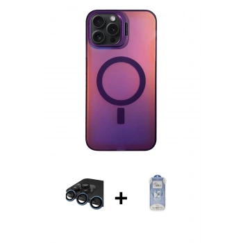 MARSİLYAN™- iPhone 15 Pro Max Kılıf Doruk Klasik Prime - Siyah Joko Magic 5D Cam + Raze Metal Kamera Lens - LT