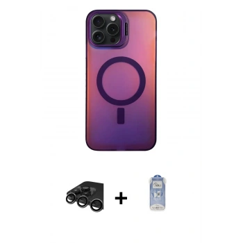 MARSİLYAN™- iPhone 15 Pro Max Kılıf Doruk Klasik Prime - Siyah Joko Magic 5D Cam + Raze Metal Kamera Lens - TMGI