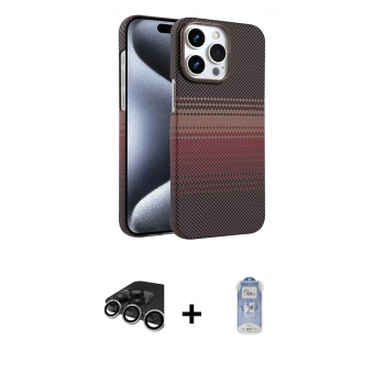 MARSİLYAN™- iPhone 15 Pro Max Kılıf Doruk Serisi - Siyah Joko Magic 5D Cam + Raze Metal Kamera Lens - GS