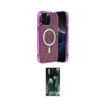 MARSİLYAN™- iPhone 15 Pro Max Kılıf Eksen Çizgi - Şeffaf 360 Full Body Arka Koruyucu