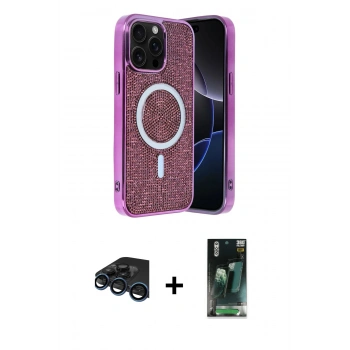 MARSİLYAN™- iPhone 15 Pro Max Kılıf Eksen Çizgi - Şeffaf 360 Full Body Arka Koruyucu + Raze Metal Kamera Lens - LT