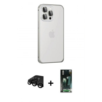 MARSİLYAN™- iPhone 15 Pro Max Kılıf Eksen Form Serisi - Siyah 360 Mat Full Body Arka Koruyucu + Raze Metal Kamera Lens - SH