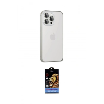 MARSİLYAN™- iPhone 15 Pro Max Kılıf Eksen Form Serisi - Siyah Buffer Hayalet Cam Ekran Koruyucu