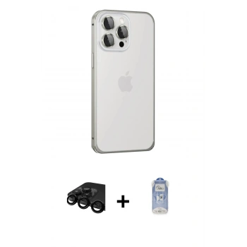 MARSİLYAN™- iPhone 15 Pro Max Kılıf Eksen Form Serisi - Siyah Joko Magic 5D Cam + Raze Metal Kamera Lens - SH