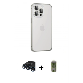 MARSİLYAN™- iPhone 15 Pro Max Kılıf Eksen Form Serisi - Siyah Joko Magic 5D Hayalet Cam + Raze Metal Kamera Lens - LT
