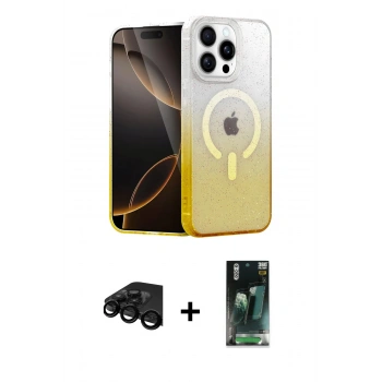 MARSİLYAN™- iPhone 15 Pro Max Kılıf Eksen Minimal Özel Seri - Şeffaf 360 Full Body Arka Koruyucu + Raze Metal Kamera Lens - SH