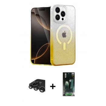 MARSİLYAN™- iPhone 15 Pro Max Kılıf Eksen Minimal Özel Seri - Şeffaf 360 Full Body Arka Koruyucu + Raze Metal Kamera Lens - TMGI