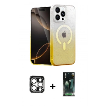 MARSİLYAN™- iPhone 15 Pro Max Kılıf Eksen Minimal Özel Seri - Siyah 360 Mat Full Body Arka Koruyucu + PVD Metal Kamera Lens - GS