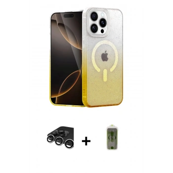 MARSİLYAN™- iPhone 15 Pro Max Kılıf Eksen Minimal Özel Seri - Siyah Joko Magic 5D Hayalet Cam + Raze Metal Kamera Lens - GS