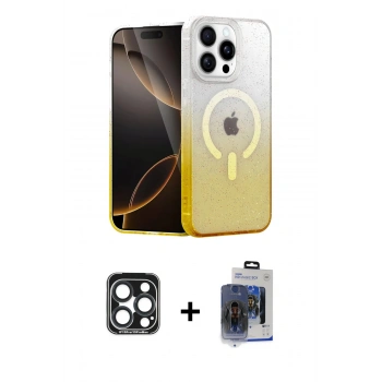 MARSİLYAN™- iPhone 15 Pro Max Kılıf Eksen Minimal Özel Seri - Siyah Vanessa Magic Cam + PVD Metal Kamera Lens - LT