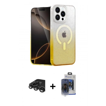 MARSİLYAN™- iPhone 15 Pro Max Kılıf Eksen Minimal Özel Seri - Siyah Vanessa Magic Cam + Raze Metal Kamera Lens - TMGI