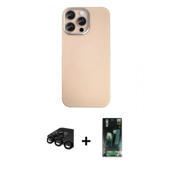 MARSİLYAN™- iPhone 15 Pro Max Kılıf Eksen Prime - Siyah 360 Mat Full Body Arka Koruyucu + Raze Metal Kamera Lens - SH