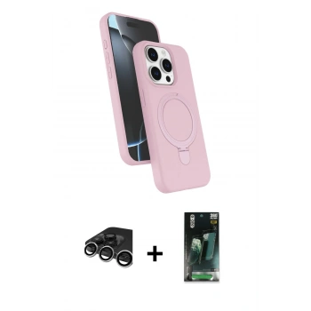 MARSİLYAN™- iPhone 15 Pro Max Kılıf İz Işık Koleksiyonu - Şeffaf 360 Full Body Arka Koruyucu + Raze Metal Kamera Lens - GS