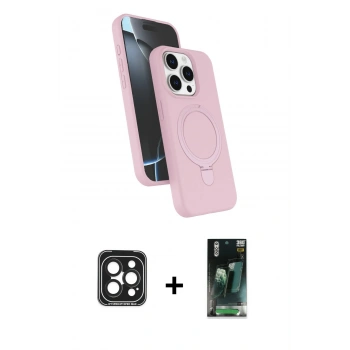 MARSİLYAN™- iPhone 15 Pro Max Kılıf İz Işık Koleksiyonu - Siyah 360 Mat Full Body Arka Koruyucu + PVD Metal Kamera Lens - SH