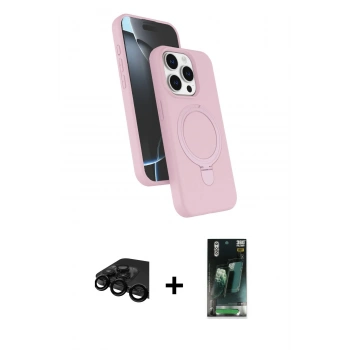 MARSİLYAN™- iPhone 15 Pro Max Kılıf İz Işık Koleksiyonu - Siyah 360 Mat Full Body Arka Koruyucu + Raze Metal Kamera Lens - SH