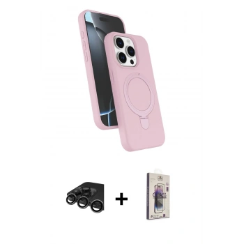 MARSİLYAN™- iPhone 15 Pro Max Kılıf İz Işık Koleksiyonu - Siyah Bilvis 3D Cam Ekran Koruyucu + Raze Metal Kamera Lens - TMGI