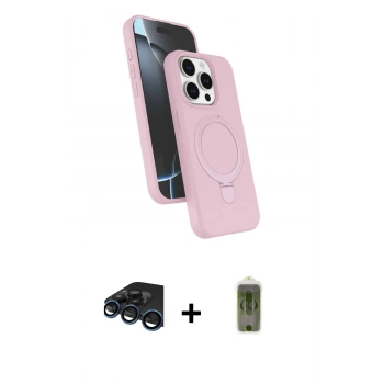 MARSİLYAN™- iPhone 15 Pro Max Kılıf İz Işık Koleksiyonu - Siyah Joko Magic 5D Hayalet Cam + Raze Metal Kamera Lens - LT
