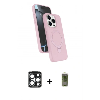 MARSİLYAN™- iPhone 15 Pro Max Kılıf İz Işık Koleksiyonu - Siyah Joko Magic 5D Hayalet Cam + PVD Metal Kamera Lens - LT
