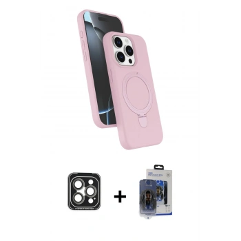 MARSİLYAN™- iPhone 15 Pro Max Kılıf İz Işık Koleksiyonu - Siyah Vanessa Magic Cam + PVD Metal Kamera Lens - GI