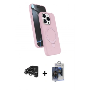 MARSİLYAN™- iPhone 15 Pro Max Kılıf İz Işık Koleksiyonu - Siyah Vanessa Magic Cam + Raze Metal Kamera Lens - GS